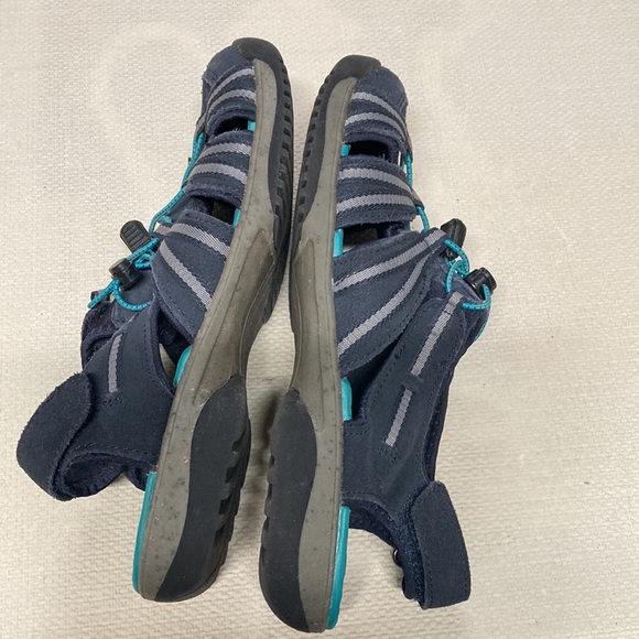 CLARKS Collection Blue Tuvia Madee Fisherman Sporty Adjustable Sandal Shoe Sz 8 - Picture 8 of 9